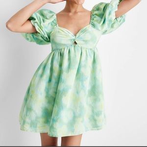 Tie-dye puff short sleeve dress - Future Collection w/ Gabriella Karefa-Johnson